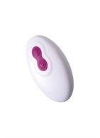 Бордовые вагинальные шарики Moussy с вибрацией и пультом ДУ