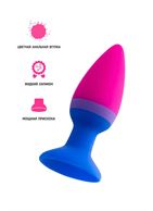 Сине-розовая анальная пробка Reed (10 см)