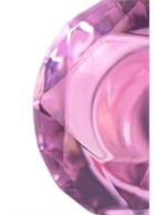 Розовая анальная втулка из стекла (8,5 см)