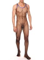 Мужское боди в мелкую сетку