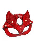 Красная игровая маска с ушками