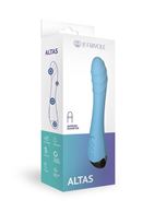 Голубой изогнутый вибратор Altas (21 см)