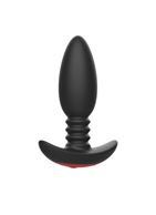 Черная анальная вибропробка Anal Vibrator с пультом ДУ (13,5 см)