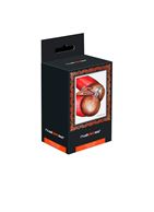 Серебристая анальная пробка для ношения с фиолетовым кристаллом (7 см)