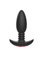 Черная анальная вибропробка Anal Vibrator с пультом ДУ (13,5 см)
