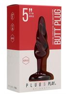 Красная витая анальная пробка Rounded 5 Inch (12,7 см)