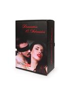 Изысканный кожаный бдсм набор с золотистыми цепочками