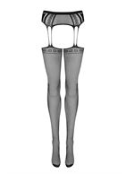 Чулки-сетка с поясом