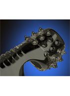 Черная рельефная насадка на пенис «Оки-Чпоки» с усиками