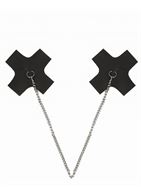 Черные пэстисы-кресты с цепочкой