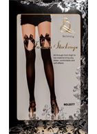 Чулки с бантом и стразами