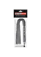 Черная плеть флоггер с длинными хвостами (74 см)