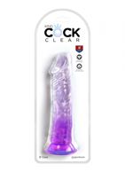 Фиолетовый фаллоимитатор без мошонки на присоске 8’’ Cock (21,8 см)