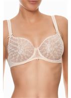 Бюстгальтер балконет с узором в виде ромашек