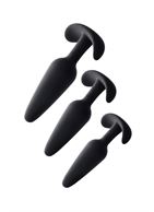 Набор из 3 черных анальных втулок Eridani