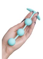 Мятные анальные шарики на сцепке Triplex (15 см)