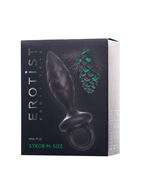 Черная анальная пробка Strob M (13,5 см)