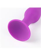 Фиолетовая коническая силиконовая анальная пробка Soft (13 см)