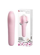 Нежно-розовый вибратор-ротатор Burke (16 см)