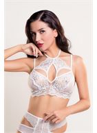 Удлиненный бралетт со вставками кружева