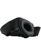 Чёрный полый страпон с вибрацией Unisex Vibrating Hollow Strap-On (14 см)