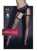 Чулки с ажурным поясом и пажами