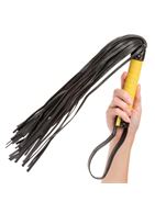Черная плеть с желтой рукоятью Boundless Flogger (69,25 см)
