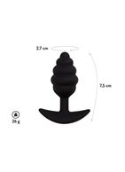 Черная анальная пробка Sphere S (7,5 см)