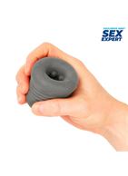 Серый эластичный мини-мастурбатор