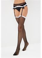 Чулки с поясом и контрастным кантом