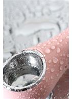 Розовый силиконовый вибратор с электростимуляцией PHYSICS GALVANI VIBE (21 см)