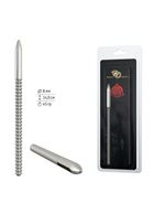 Серебристый уретральный винтовой плаг (14,9 см)