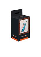 Серебристая анальная пробка с прозрачным кристаллом-сердцем (7 см)