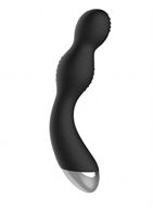 Чёрный вибратор с электростимуляцией E-Stimulation G-spot Vibrator (19,5 см)