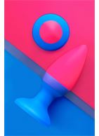 Сине-розовая анальная пробка Reed (10 см)