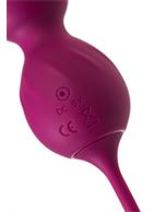 Бордовые вагинальные шарики Moussy с вибрацией и пультом ДУ