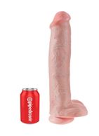 Телесный фаллоимитатор-гигант King Cock - 15" Cock with Balls (40,6 см)