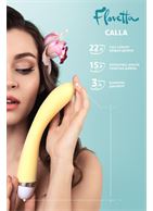 Желтый вибратор Calla классической формы (22 см)