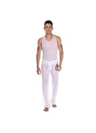 Белый полупрозрачный комплект: майка и брюки