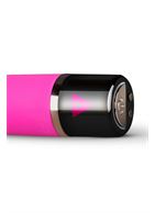 Розовый силиконовый мини-вибратор Lil Swirl (10 см)
