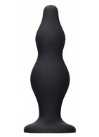 Черная анальная пробка Bubble Butt Plug (11,6 см)