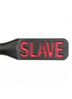 Черная гладкая шлепалка SLAVE (38 см)