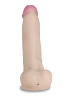 Телесный перезаряжаемый вибратор реалистик из неоскин (22,5 см)