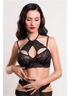 Удлиненный бралетт со вставками кружева