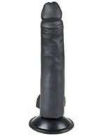 Черный фаллоимитатор реалистик на присоске (16,5 см)