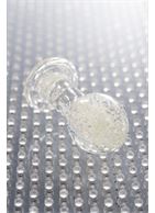 Прозрачная, светящаяся в темноте анальная пробка (6,5 см)