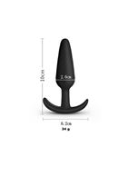 Черная силиконовая анальная пробка Soft-touch (10 см)