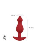 Бордовая анальная пробка Libra L (14,2 см)