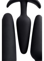 Набор из 3 черных анальных втулок Eridani