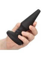 Черная анальная вибропробка с массажем бусинами Bionic Beaded Rimming Probe (14,5 см)